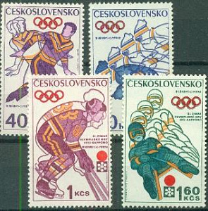 ЧССР 1972, Олимпиада в Саппоро, Хоккей, 4 марки